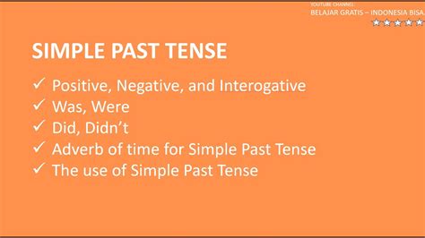 Simple Past Tense YouTube