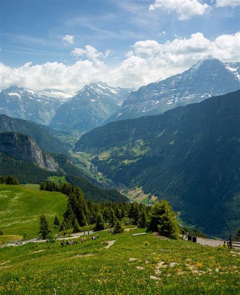 View At Mountains Of First Grindelwald Valley In Stock Image Image