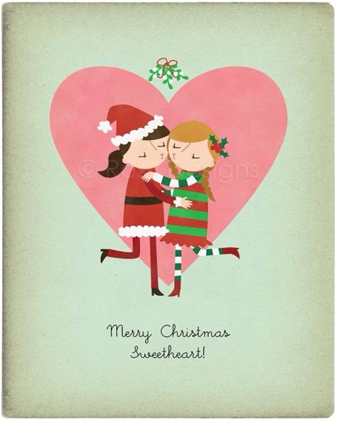 Merry Christmas Sweetheart Couple Christmas Card Merry Christmas Card Christmas Love