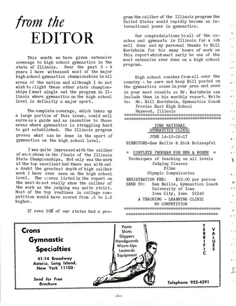 the u s gymnast magazine march 1967 by usa gymnastics issuu