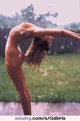 Rain Nude Outside