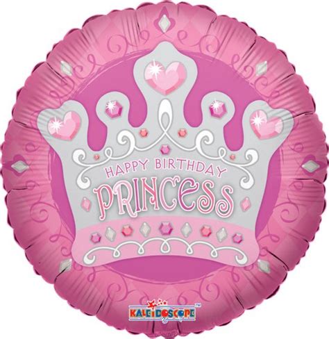 Ballon H Lium Happy Birthday Princess Crown Cm Vide Bol Com