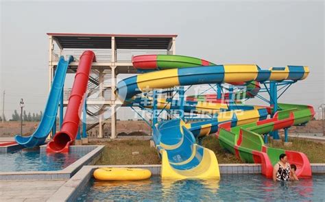 Fastener Stainless Steel Frp Spiral Water Slides Fiberglass Water Slide