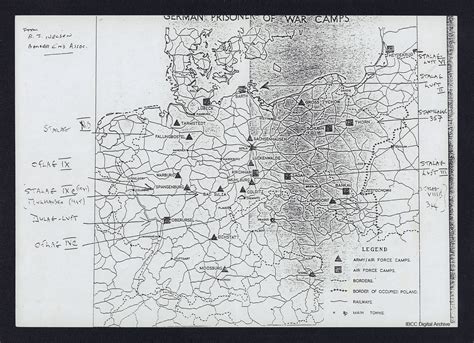 Map Of German Prisoner Of War Camps · Ibcc Digital Archive