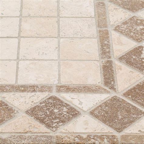 Jeffrey Court Tumbled Noce Listello 4 In X 12 In Decorative Accent