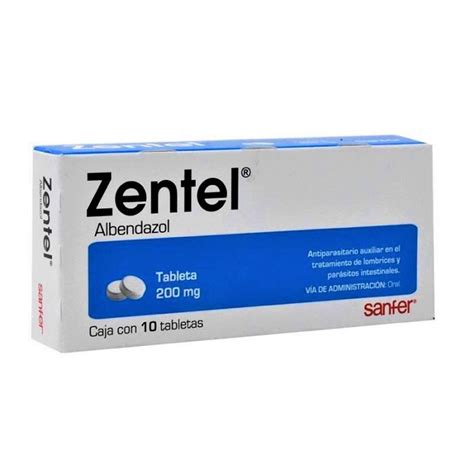 Zentel Albendazol 200 Mg 10 Tabs Starting With Z Medsmex