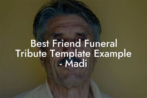 Best Friend Funeral Tribute Template Example Madi Eulogy Assistant