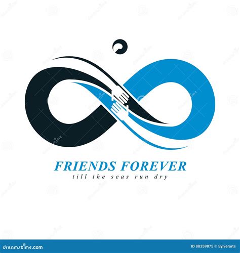 everlasting friendship forever friends creative vector symbol