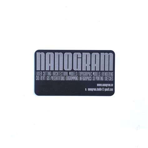 100 Laser Engraved Black Aluminum Business Cards Laser Engraved