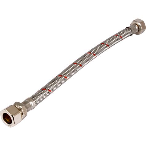 Wras Flexible Tap Connector 15mm X 34 10mm Bore 300mm Long