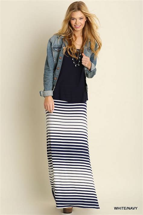 Striped Maxi Skirt 26 Beautiful Navy Blue And White Or Black And White