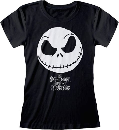 Ladies Nightmare Before Christmas Jack Face Official Tee T Shirt Womens