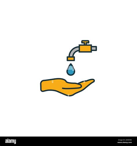 Water Saving Icon Set Four Elements In Diferent Styles From Power And