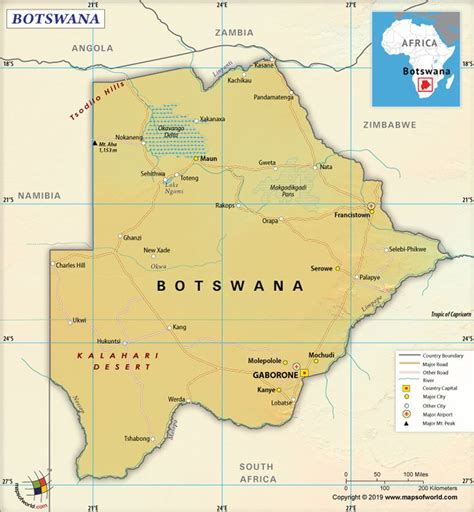 What Are The Key Facts Of Botswana Botswana World Geography Map