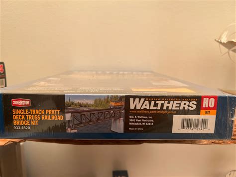 Ho Scale Walthers Single Track Pratt Deck Truss Bridge Kit 933 4520
