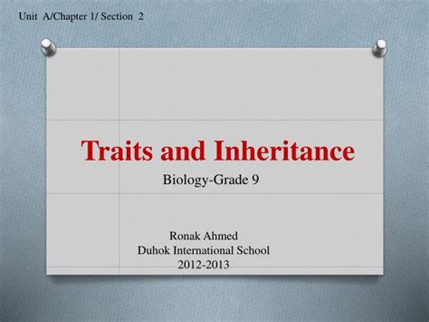Ppt Traits And Inheritance Powerpoint Presentation Free Download