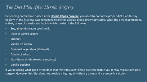 Ppt Diet After Hernia Surgery Powerpoint Presentation Free Download