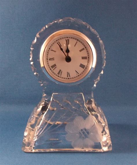 American Brilliant Cut Glass Clock Harvard Pattern | Etsy