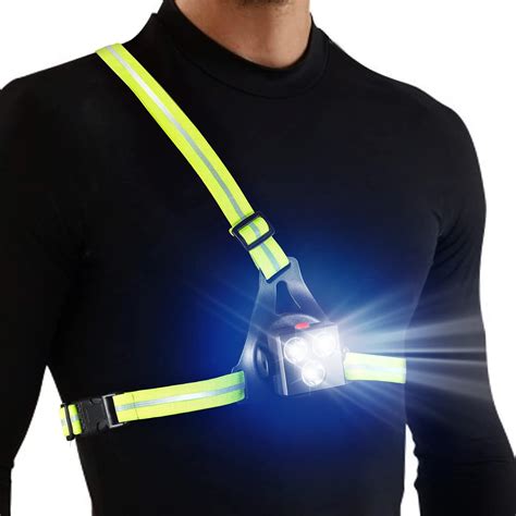 Night Running Lights For Runners Led Chest Lamps With Reflective Vest
