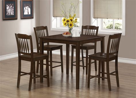5 Piece Cappuccino Counter Height Dining Set From Monarch 1548