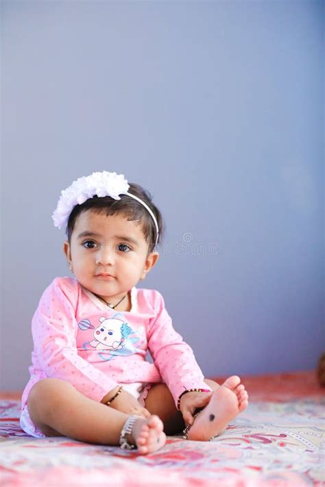 Cute Indian Baby Girl Stock Image Image Of Background 150572307