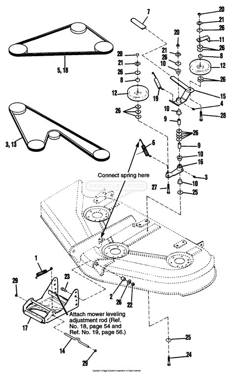 Simplicity 1691996 50 Mower Deck Parts Diagram For 44 And 50 Mower