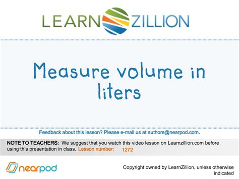 Measure Volume In Liters