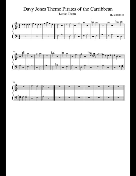 Play the kraken (from pirates of the caribbean easily on the piano. Pirates of the Caribbean - Davy Jones Theme sheet music for Piano download free in PDF or MIDI