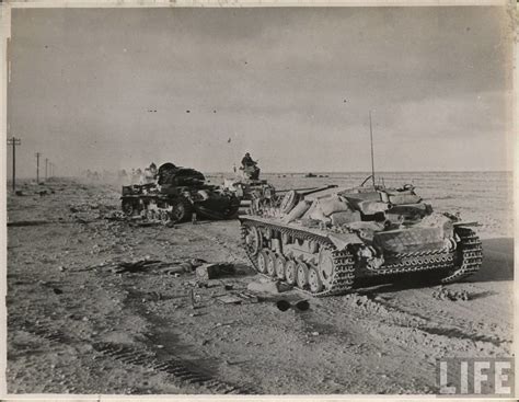 German Armor Britsh 8th Army Tanks Passing Two German Armo Flickr
