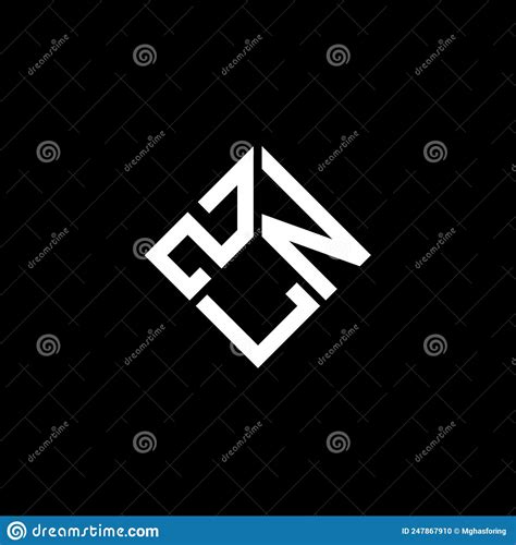 Design Do Logotipo Da Letra Zln Em Fundo Preto Conceito De Logotipo