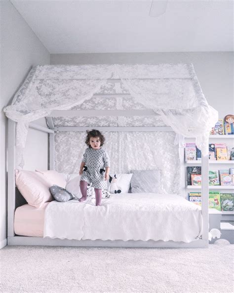 Diy fort toddler bed plans. DIY MONTESSORI FLOOR HOUSE BED in 2020 | Diy toddler bed ...