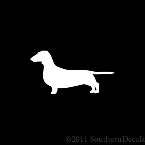 Dachshund Dog Breed Silhouette Vinyl Decal Sticker Etsy