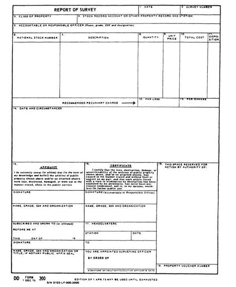 Figure 1 1report Of Survey Dd Form 200