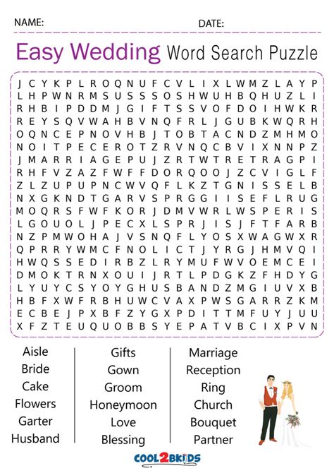 Wedding Word Search Puzzle Free Printable Allfreeprintable Com Gambaran