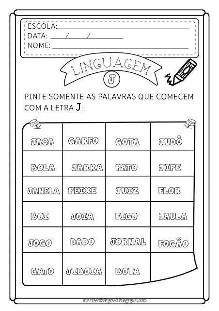 Notebook Da Profª Português Alfabetização Pinterest
