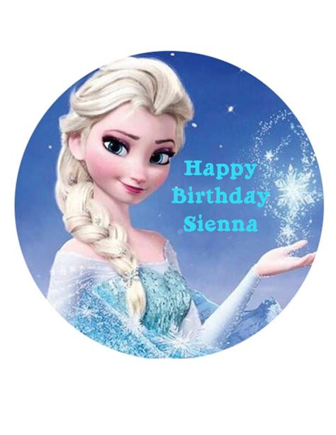Frozen Elsa Edible Image Cake Topper Elsa Inch Round Elsa Etsy My Xxx Hot Girl