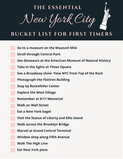 The Essential New York City Bucket List For First Timers