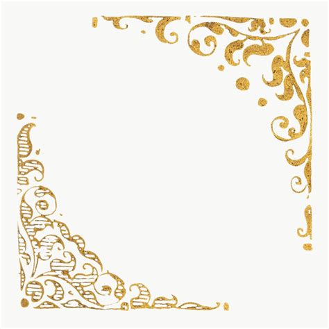 Gold Filigree Victorian Border Png Free Image By Aom