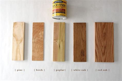 How 6 Different Stains Look On 5 Popular Types Of Wood Chris Loves Julia