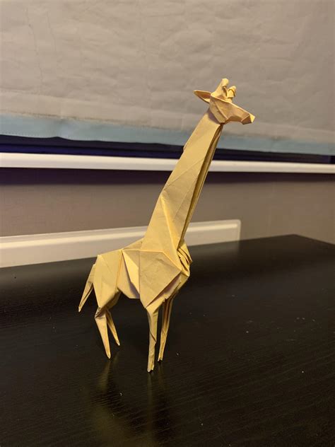 Giraffe Designed By Kamiya Satoshi And Folded By Me Rorigami