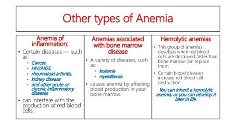 Types Of Anemia