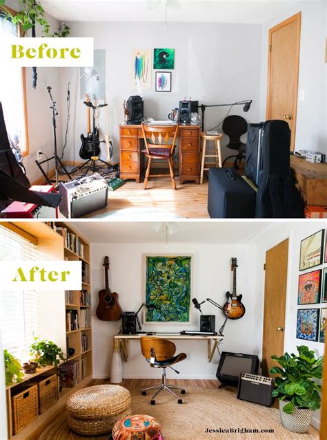 An Eclectic Mid Century Inspired Home Recording Studio Jessica