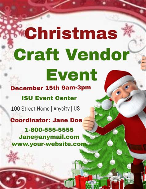 Christmas Craft Vendor Event Template Postermywall