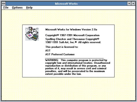 Winworld Microsoft Works 2x Win