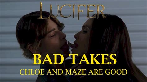 Lucifer Recut Chloe And Maze Are Good Kissing Scene Blooper Youtube