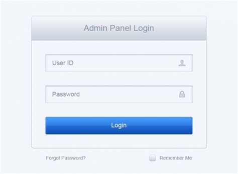 White Login Form Paper Style Free Psd File