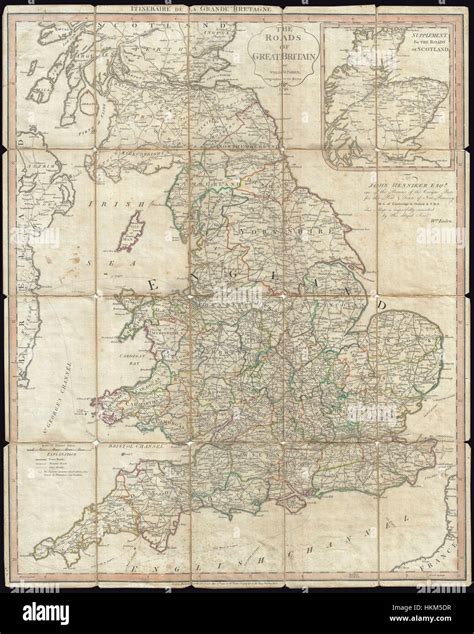 1790 Faden Map Of The Roads Of Great Britain Or England Geographicus