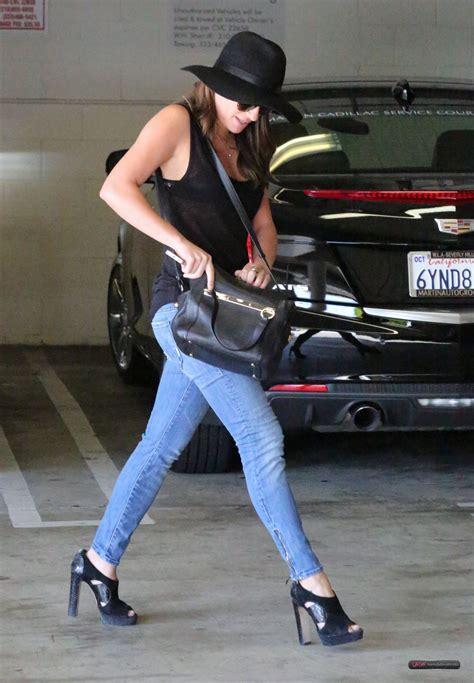 I get really restless when i haven't worked for a day and a half. LEA MICHELE in Tight Jeans at Pressed Juicery - HawtCelebs