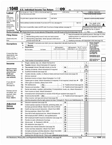 Irs Printable Form 1040 Printable Forms Free Online