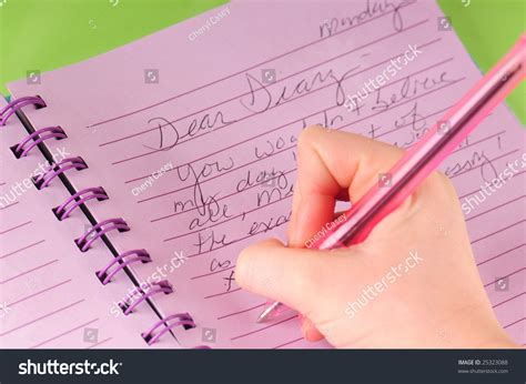 Young Girl Writing Diary Stock Photo 25323088 Shutterstock